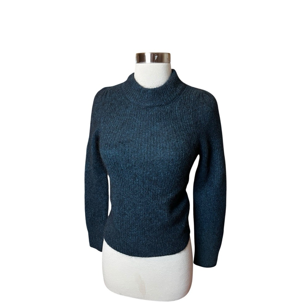 Bimba Y Lola Sweater XS Marled Teal Wool Mohair Blend